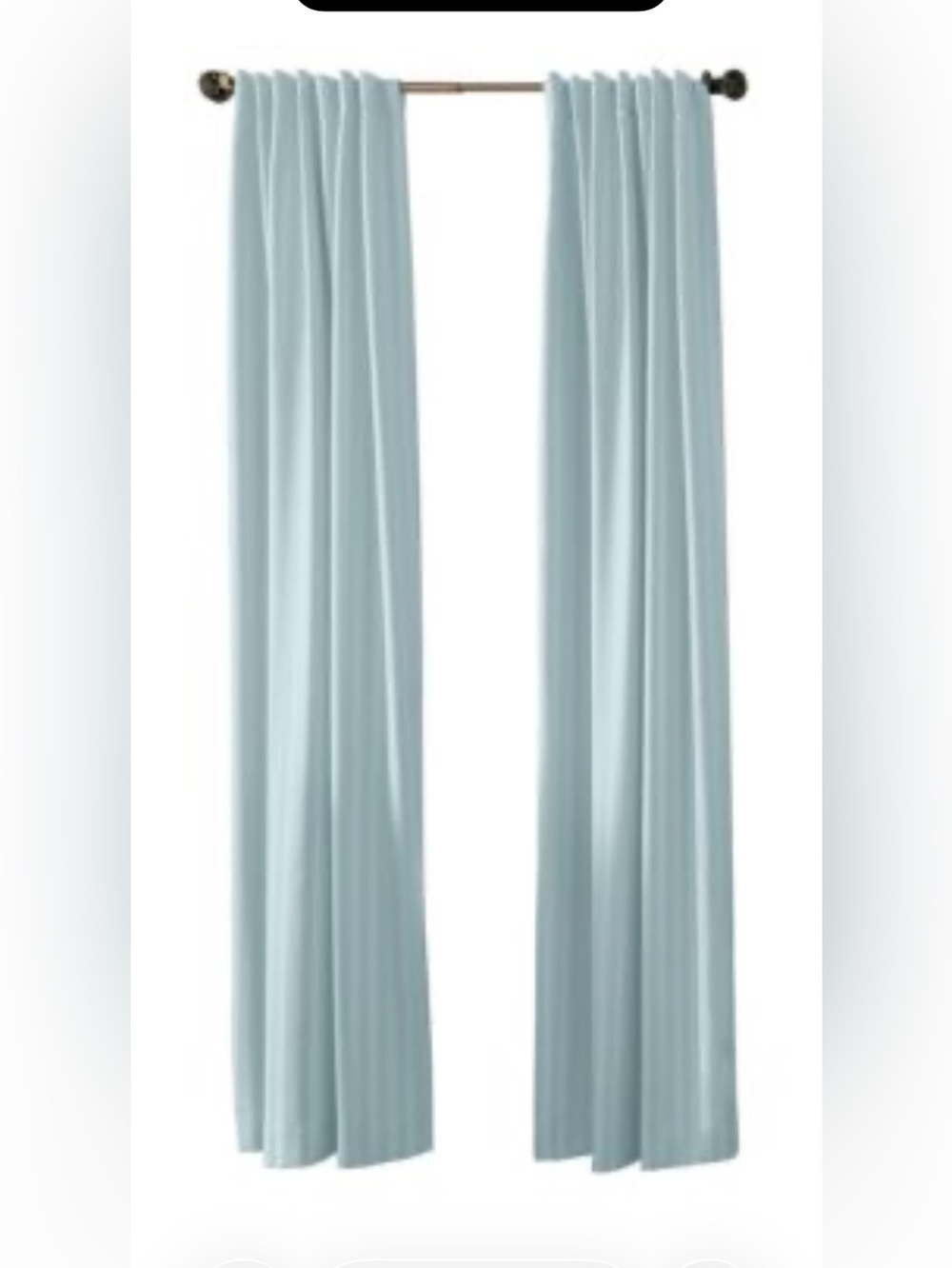 BRAND NEW springs home damask stripe 2 lined back tab panels curtains turquoise